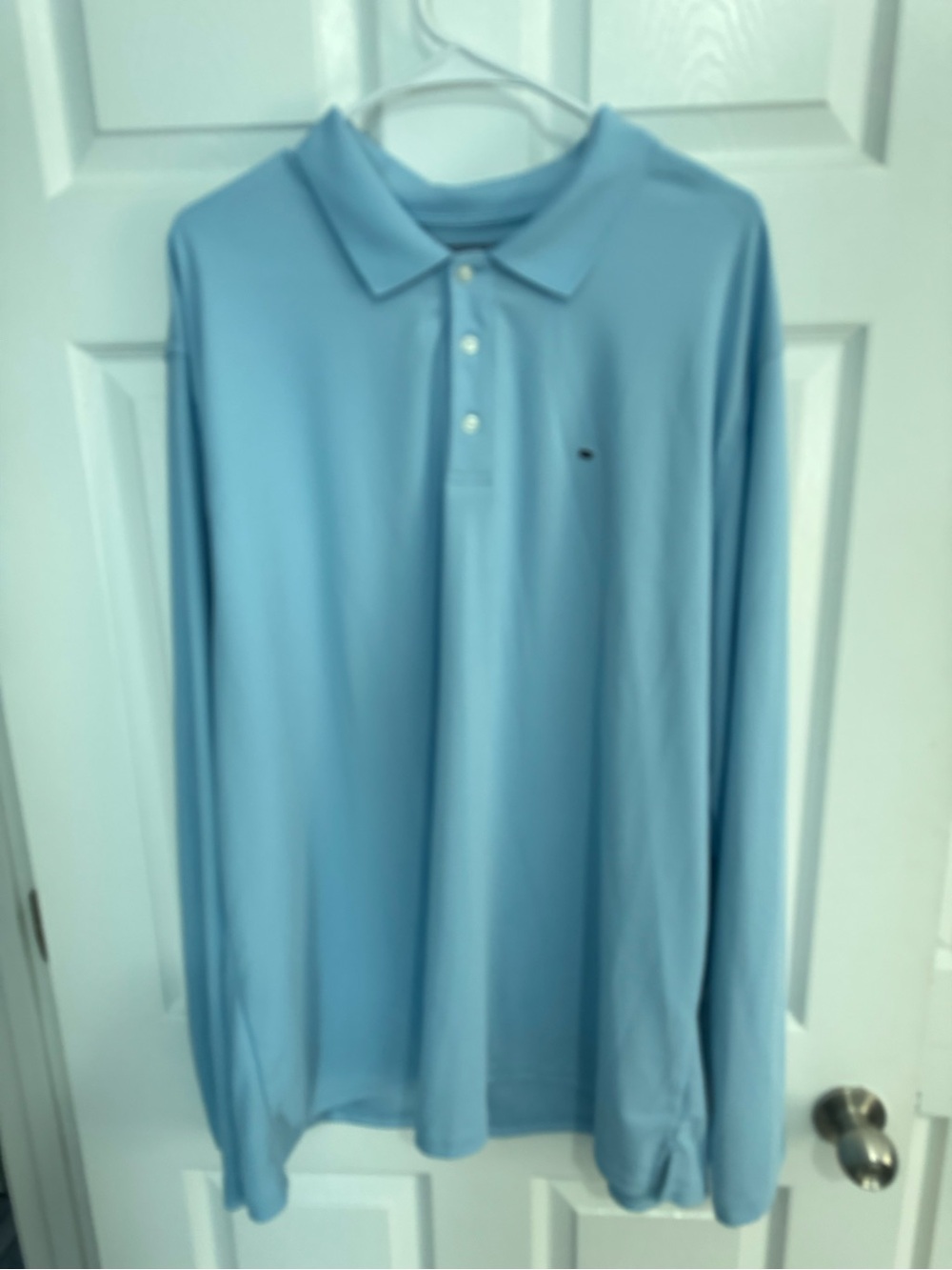 crown & ivy Light Blue Long-Sleeve Polo